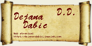 Dejana Dabić vizit kartica